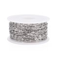 thumbnail image 2 of Tarnish Resistant 304 Stainless Steel Mariner Link Chains Unwelded with Spool Stainless Steel color 1.5mm Links: 4x1.5x0.3mm 32.8 Feet(10m)/roll, 2 of 3