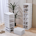 thumbnail image 3 of Organizador de zapatos plegable con puerta transparente, color blanco, capacidad para hasta 100 pares de zapatos, 3 of 7