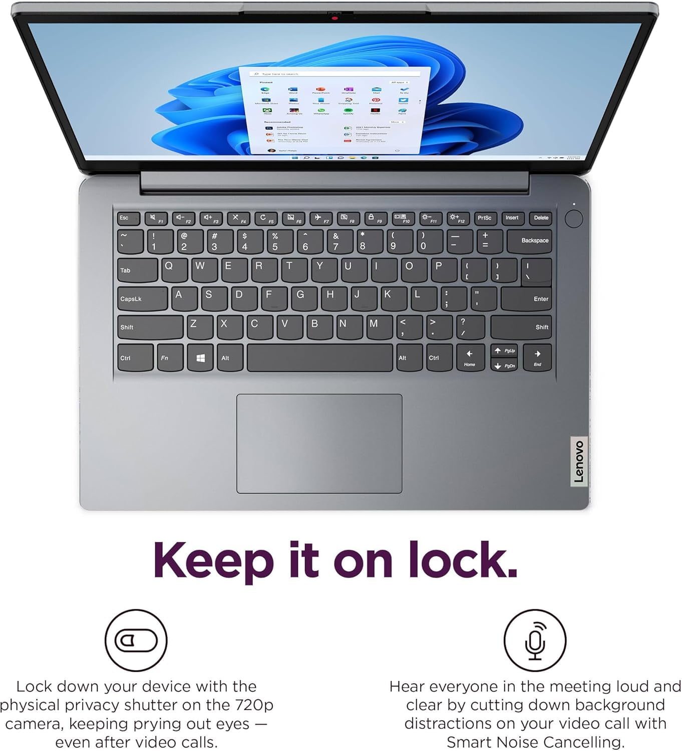 Lenovo IdeaPad 1i Student Laptop, 14" Anti-Glare HD Display, Intel Dual Core Processor, 20GB RAM, 1TB SSD+128GB eMMC, Intel UHD Graphics, Wi-Fi, Windows 11 Home, with 5ave 6-In-1 Accessory Kit