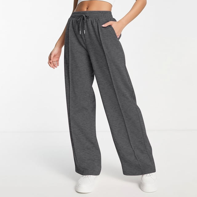 WILLBEST Pantalones Casuales de Mujer, Moda 2024, de Cuero Sintético Liso y Recto, para Mujer Extra Grande