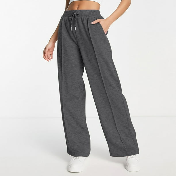 WILLBEST Pantalones Casuales de Mujer, Moda 2024, de Cuero Sintético Liso y Recto, para Mujer Chica