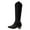 A-Black, variant on Oyedens Knee High Cowboy Boots for Women Boho Vintage Wide Mid Calf Cowgirl Riding Tall Boots