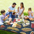thumbnail image 4 of Hamburgers Fries Sandwich Beach Blanket Outdoor Picnic Mat Sandproof Waterproof Foldable for Camping Travel Hiking, 4 of 6