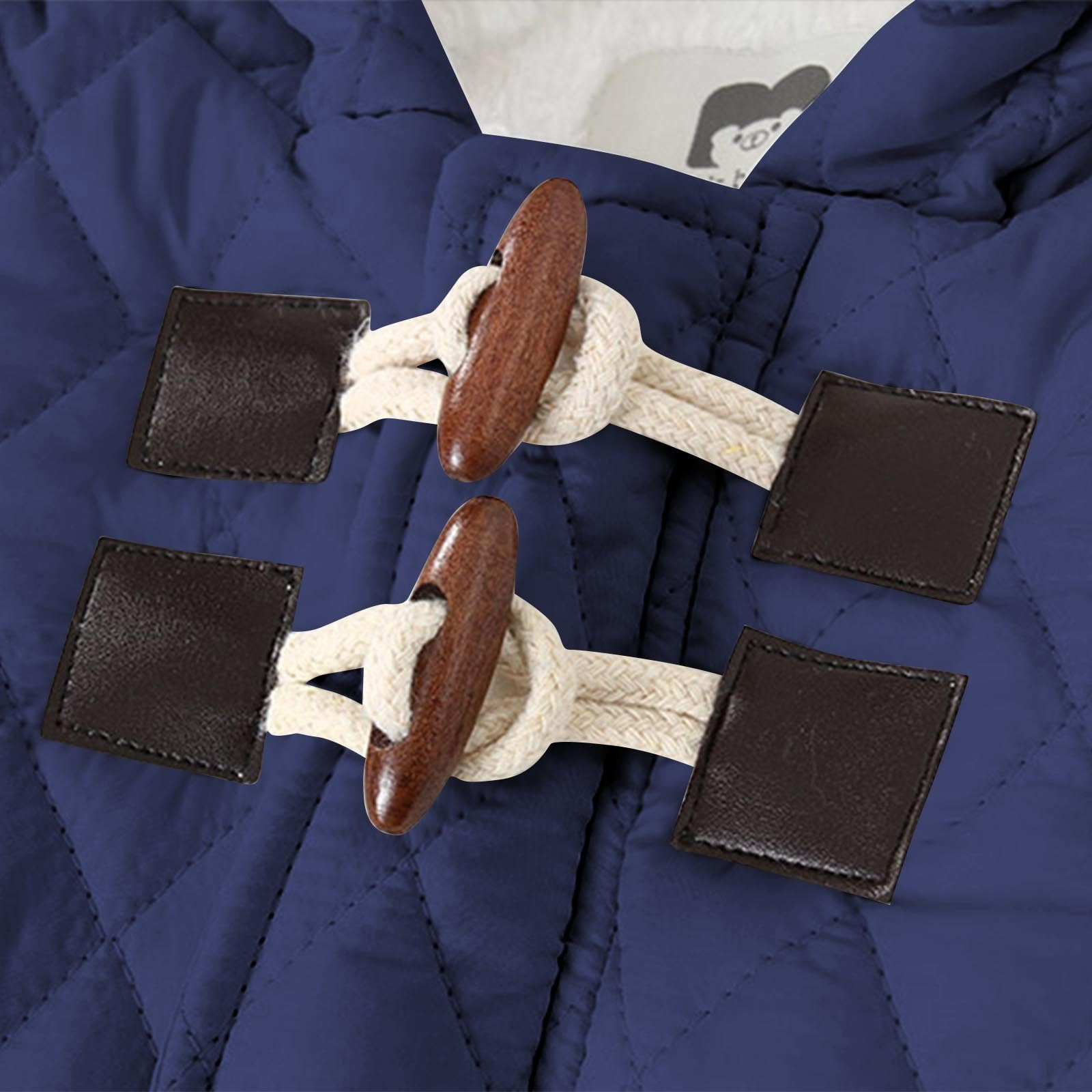 IVEYRTF Kids Plaid Hooded Coverall Winter Warm Padded Footed with Gloves Full Bodywear One-Piece Outfit for Children 6-24 Months(Navy,12 Months)