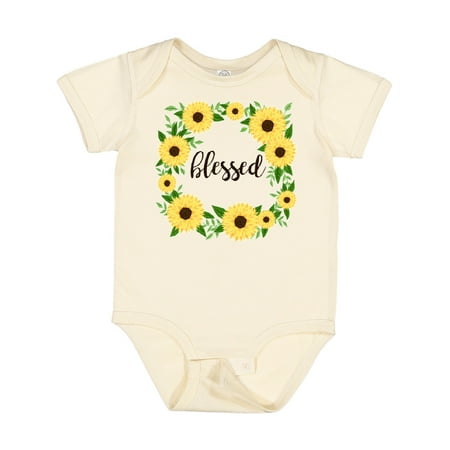 

Inktastic Blessed Sunflower Wreath Gift Baby Girl Bodysuit