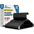 thumbnail image 1 of Juego de 20 perchas Lifemaster de plástico resistente, color negro, 1 of 7