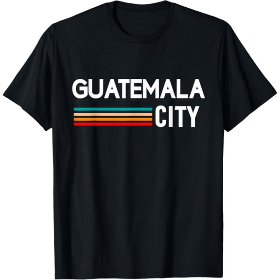 Guatemalan Flag Map Guatemala City Retro Chapin Camiseta T-Shirt