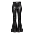 thumbnail image 5 of Just Polly Juniors' Faux Leather Flare Pants, 5 of 5