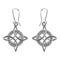 thumbnail image 1 of JOYARIS Aretes De Gancho Nudo De Bruja 2 Con Zirconias Plata Ley 925 A-0000006, 1 of 2