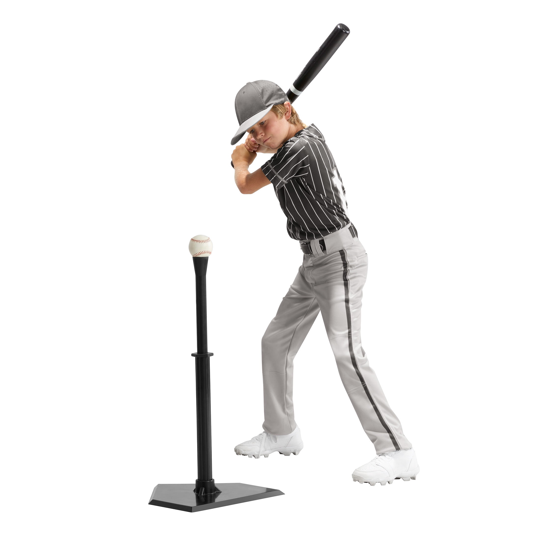 Athletic Works Adjustable Height Baseball Batting Tee with Durable Rubber Base