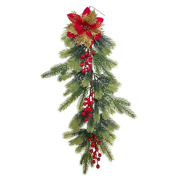Realistic Artificial Christmas Greenery Garland: A Luxurious PVC Needle For Festive Wall And Mantel Decor Easy To Install And Reusable