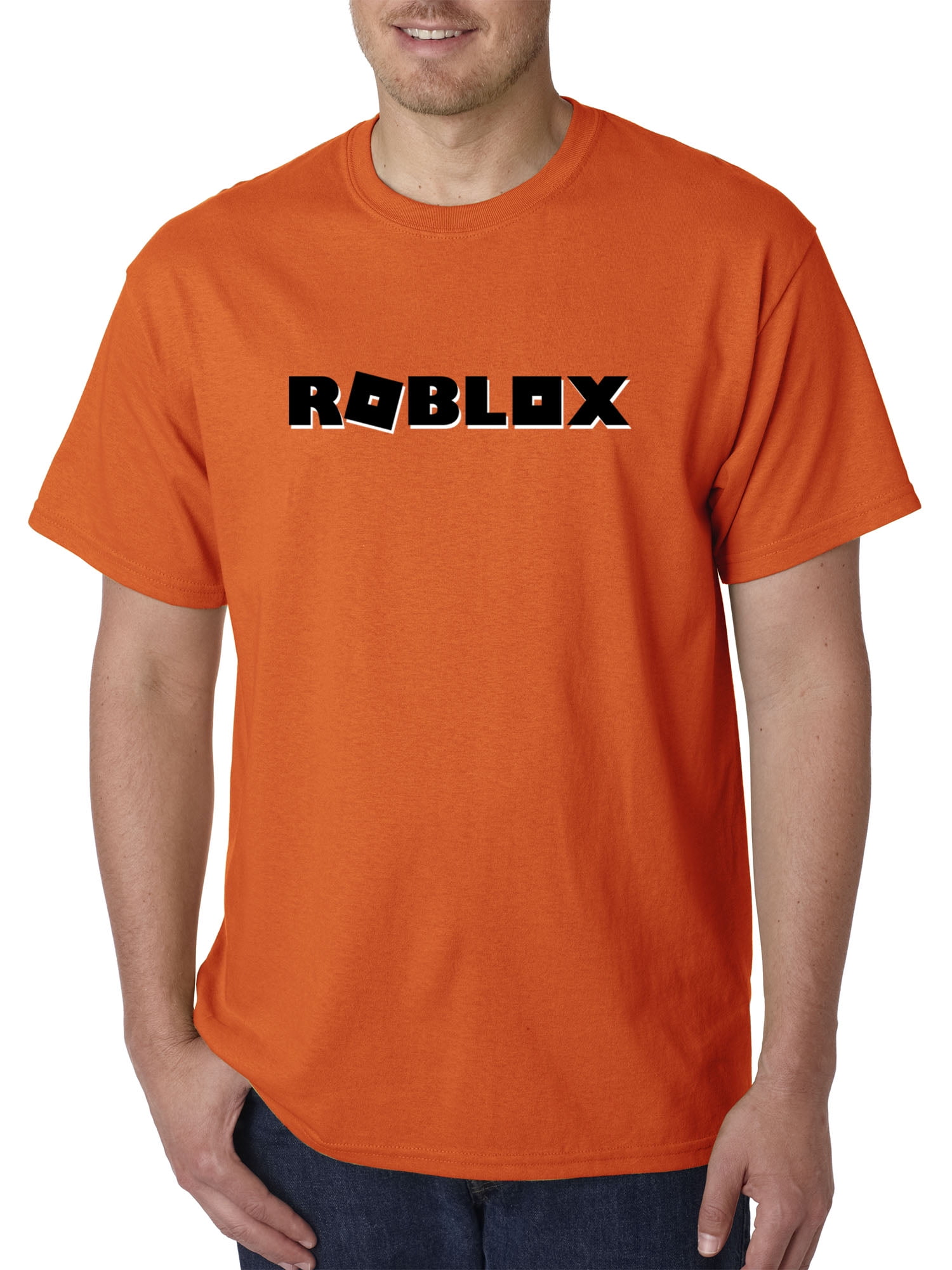 New Way New Way 1168 Unisex T Shirt Roblox Block Logo Game Accent Small Orange Walmart Com Walmart Com - roblox t shirt orange
