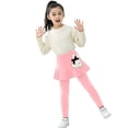 thumbnail image 2 of EnJoCho Girls 2 In 1 Skirted Leggings High Waist Color Stretchy Pants Cute Skirt Overlay Bottoms Designed For Daily Casual Wear Stage Performance Kids Dressy Outfit, 2 of 5