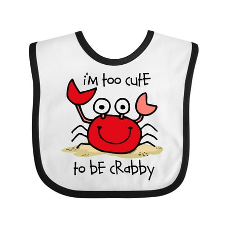 

Inktastic Too Cute Crab Boys or Girls Baby Bib