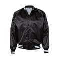 thumbnail image 2 of Augusta Sportswear Men's Satin Baseball Jacket/Striped Trim - 3610, 2 of 3