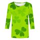 thumbnail image 4 of Xuyuer Womens 3/4 Sleeve St. Patrick's Day T-Shirts Crew Neck Spring Graphic Tee Tops Cute Tunic Tops Basic Tees Blouses Business Work Tee Top Merry and Bright Graphic Tee Tops, 4 of 6