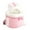 A002- Pink, variant on Plush Cat Carrier Backpack, 2-in-1 Convertible Cat Bed Backpack, Gray L Size - Winter Plush Fabric, Cute Bunny Ear Accent, Soft Cozy for Cats, Secure Zipper Fastening - For Cats, Outdoor Travel, Hiki