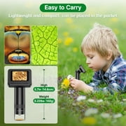 BEBANG 8X-32X Digital Microscope for Adults Kids, 1080P Portable Digital Microscope with 2Screen, 32GB