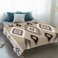 thumbnail image 4 of Brown Boho Blanket Soft Cozy Warm Throw Blanket for Couch, Plush Fuzzy Flannel Fleece Blankets for Sofa, Vintage Rustic Abstract Geometric Plaid Bed Blankets Lightweight Gifts for Women, 30"x40", 4 of 9