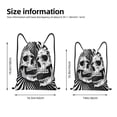 thumbnail image 2 of Kdxio Psychedelic Skull Illusion Art Print Drawstring Backpack Bag,Waterproof Draw String Back Sack, Gym Drawstring Bags Swim Bag For Unisex, 2 of 5