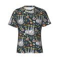 thumbnail image 4 of Vsdgher Cute Sloth Print Men's Dry Fit Mesh Athletic Shirts Moisture Wicking Tennis T-Shirt Tops, 4 of 9