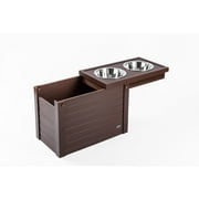 New Age Pet® ECOFLEX® Piedmont Elevated Dog Feeder, Two 32 ounce Bowl Design and Storage