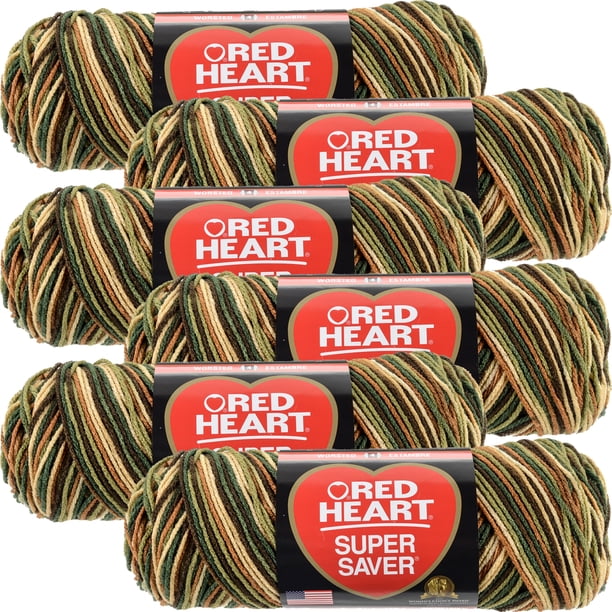 Red Heart Super Saver YarnWoodsy, Multipack Of 6