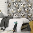 thumbnail image 2 of Holden Décor Frenzy Football Textured Wallpaper, 2 of 4