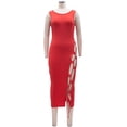 thumbnail image 4 of Robe Longue Maxi Décontractée Sans Manches à Col en V Profond pour Femmes, Grande Taille, Ample, Unie, 4 of 6