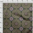 thumbnail image 3 of oneOone Velvet Olive Green Fabric Mandala Craft Projects Decor Fabric Printed By The Yard 58 Inch Wide, 3 of 5