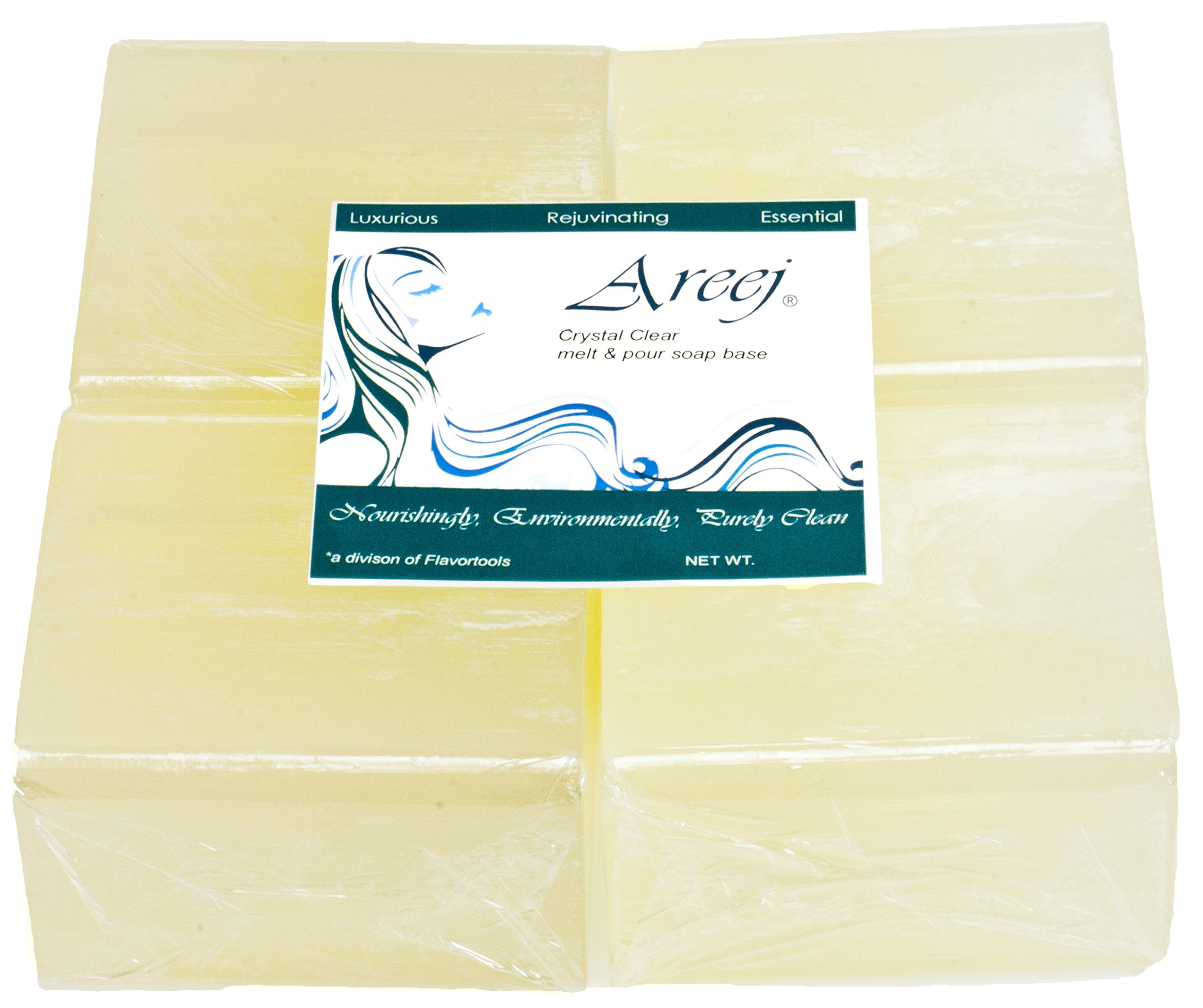 Areej 2 LB Crystal Clear Melt and Pour Soap Base 