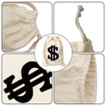 thumbnail image 5 of Forfamy Robber Costume Set Burglar Thief Accessories Black & White Striped T-Shirt Black Eye Mask Swag Bag for Criminal Halloween Carnival Party Cosplay, 5 of 7