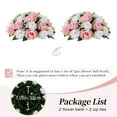 thumbnail image 7 of BLOSMON 13.7" Large Wedding Flower Ball for Table Centerpiece 2 Pcs of Artificial Pink Rose Flores Arrangement Bouquet for Dining Birthday Party Home Decor, 7 of 7