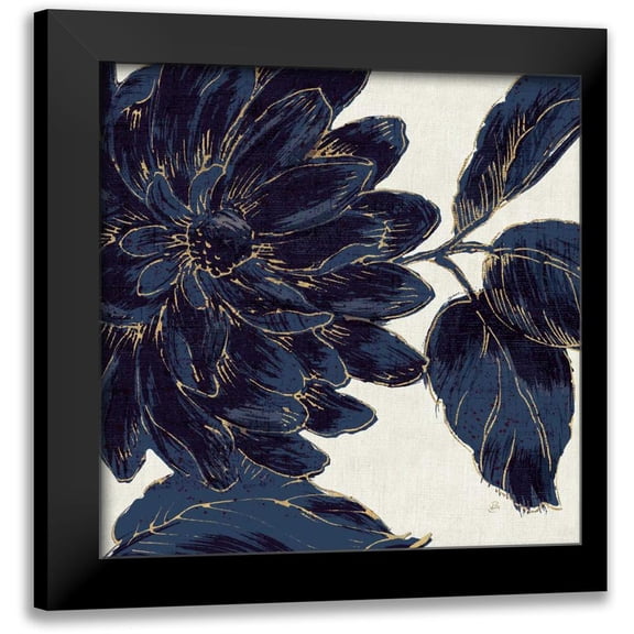 Brissonnet, Daphne 12x12 Black Modern Framed Museum Art Print Titled - Indigo Garden I