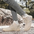 thumbnail image 3 of Rokment Womens Mens Furry Lined Barefoot Water Snow Boots Waterproof Wide Toe Zero Drop Non Slip Hiking Ankle Booties White Size 9.5, 3 of 7