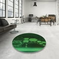 thumbnail image 3 of Ahgly Company Indoor Round Patterned Night Black Area Rugs, 3' Round, 3 of 6