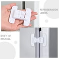 thumbnail image 4 of HEALEEP 10pcs Safety Lock for Fridge White Simple Design Prevent Finger Injury, 4 of 7