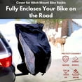 thumbnail image 5 of FORMOSA Protective Travel Bike Cover for Transport on Rack - Travel Bike Cover - Bicycle Cover for Transport on Rack - Heavy Duty Electric Bike Cover - Thick 600D Reflective Panels (1, 2, or 4 Bikes), 5 of 7