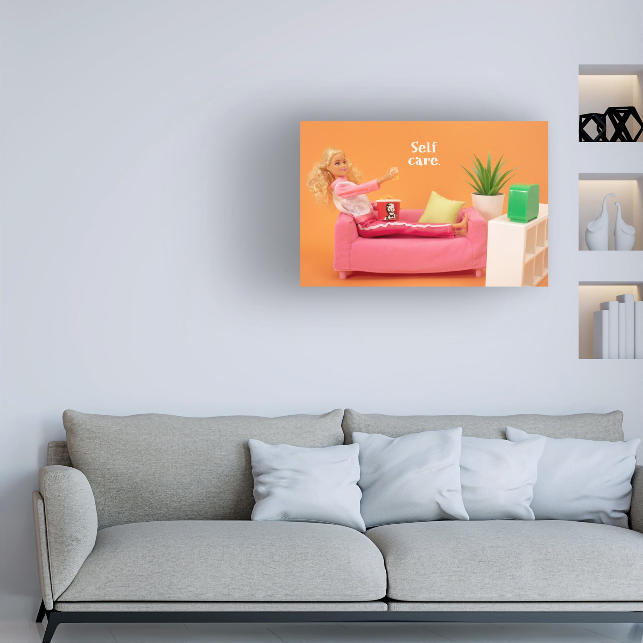 Canvas Wall Art - Julia Ramiro 'Self Care' Wall Art for Living Room, Bedroom, or Office Décor by Trademark Fine Art - 47 x 30 Inches