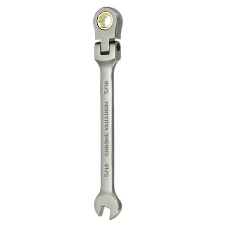 Uxcell Flex Head Ratchet Wrench 5/16" SAE 72 Tooth 12 PT Ratchet Combination Wrench