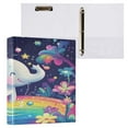 thumbnail image 3 of 3d Cartoon Style Elephant 12.4x10.6in PVC Round Ring Binders, 2-Pack, D-Ring 3-Hole, Metal Clip, 3 of 10