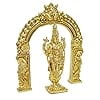 thumbnail image 2 of Sri Venkateswara Idol |Golden Metal Idol with Prabhavali Arch for Puja Room,Return Gifts (1, Golden Antique), 2 of 3