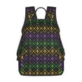 thumbnail image 3 of Balery Mardi Gra Geometric Lightweight Backpack for Men and Women - Durable and Water-Resistant, Ideal for School, Work, Travel, and Everyday Use, 3 of 9