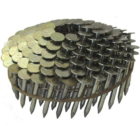 

Grip-Rite 1-1/4-Inch 15 Electro-GALVANIZED Coil Roofing Nails Smooth Shank 600 nails per tub
