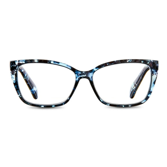 Equate Women's Orchid Cat eye Reading Glasses with Case, Blue Purple Tortoise,  2.50