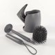 thumbnail image 1 of Cepillo de baño de silicona con cepillo de limpieza de plástico de cerdas suaves de mango largo 12.6 * 53CM Gris, 1 of 2