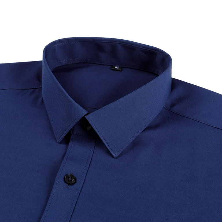 Jjayotai Men's Long Sleeve Dress Shirt, Regular Fit Stretch Free