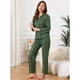 thumbnail image 2 of DARING DIVA Cotton Pajamas Button Down Pants Loungewear Set L Green, 2 of 7