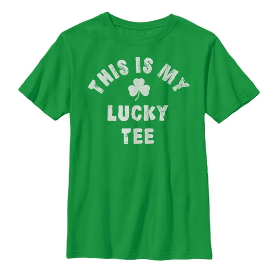 Boy's Lost Gods St. Patrick's Day Lucky Tee Graphic Tee Kelly Green Medium