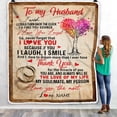 thumbnail image 3 of Personalized Custom Name to My Husband Blanket from Wife You are My Everything Husband Birthday Christmas Wedding Anniversary Bed Quilt Fleece Throw Blanket (50 x 40 in Baby Size), 3 of 5